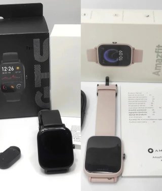 Pack Amazfit GTS Negro + GTS 2 Mini Rosa