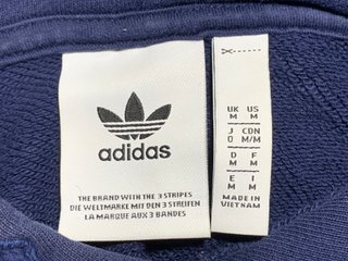 Adidas Hoodie Sweatshirt Retro Navy Blue Size- M