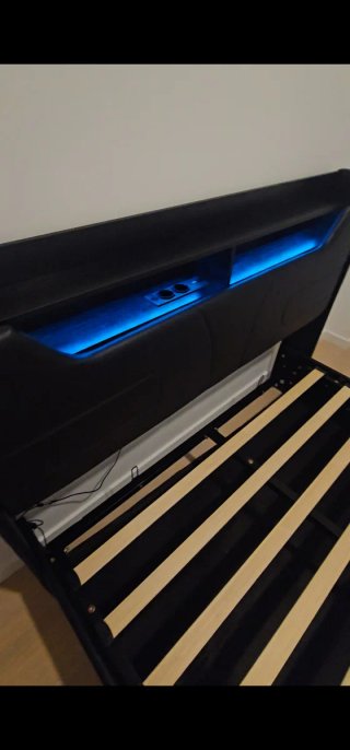 Cama Doble 160x190 LED con Somier