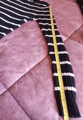 Maglione Terranova donna righe bianche nere