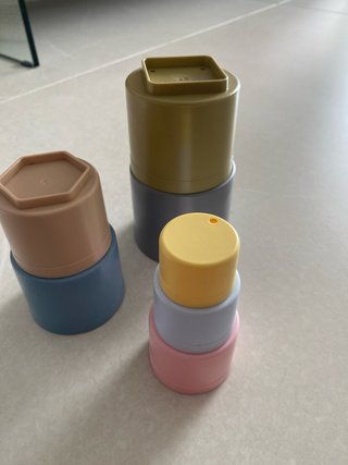 Juego vasos apilables bebé 6 piezas