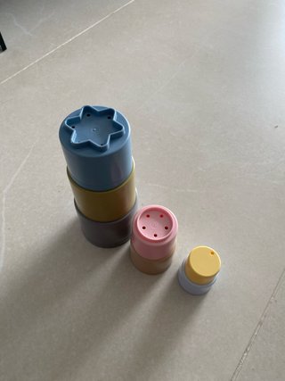 Juego vasos apilables bebé 6 piezas