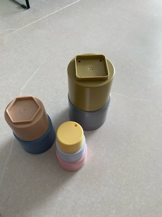 Juego vasos apilables bebé 6 piezas