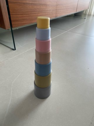 Juego vasos apilables bebé 6 piezas