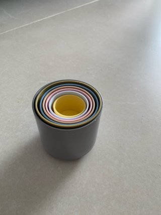 Juego vasos apilables bebé 6 piezas