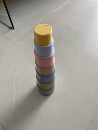 Juego vasos apilables bebé 6 piezas
