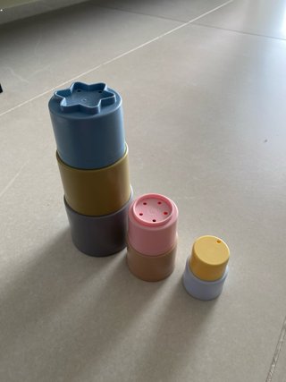 Juego vasos apilables bebé 6 piezas