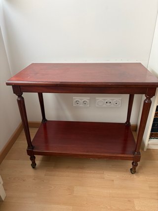 Mesa camarera madera con ruedas