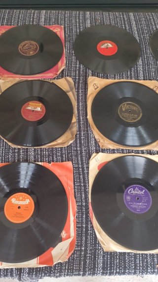 Lote de 80 Discos de Pizarra Antiguos
