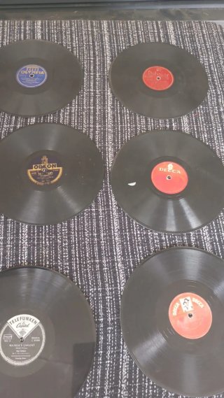 Lote de 80 Discos de Pizarra Antiguos