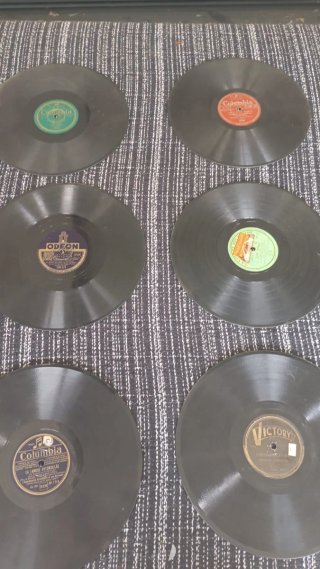 Lote de 80 Discos de Pizarra Antiguos