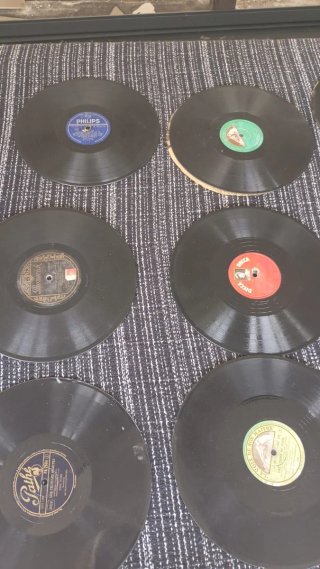 Lote de 80 Discos de Pizarra Antiguos