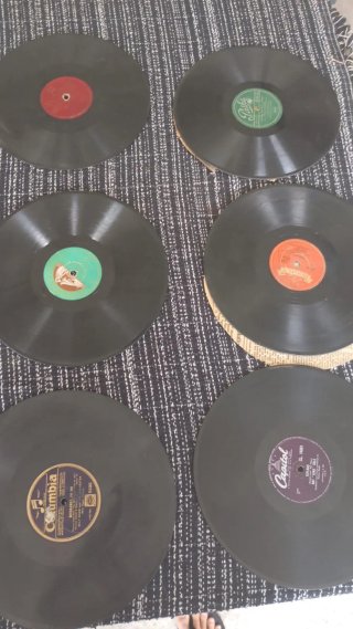 Lote de 80 Discos de Pizarra Antiguos