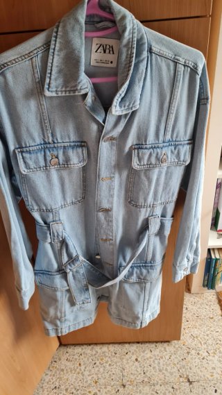 Chaqueta Tejana 3/4 Zara Azul
