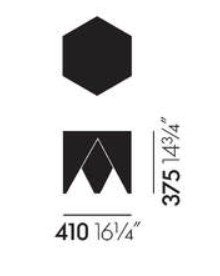 Mesa auxiliar Vitra Prismatic Negra