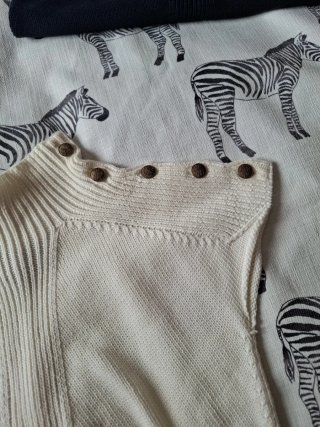 Jersey de punto blanco