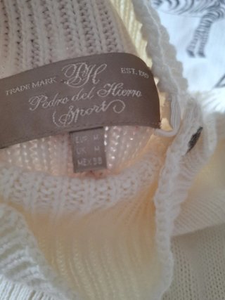 Jersey de punto blanco