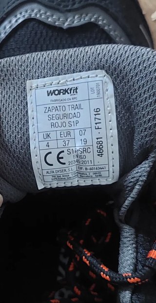 Zapatos de Seguridad Workfit Talla 37