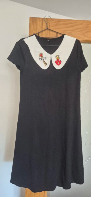 Vestido Negro Mini Aire Retro