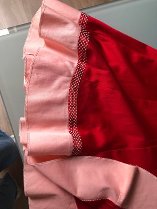 ORIGINAL VESTIDO MIDI VINTAGE, ROJO Y ROSA