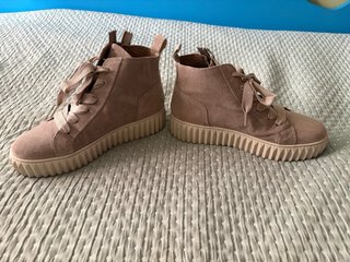 Botines Serraje Beige/Rosa