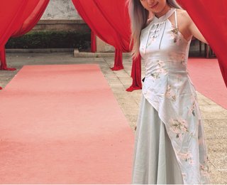 Vestido Fluido Estilo Chino