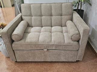 Sofá Cama Beige de 2 Plazas