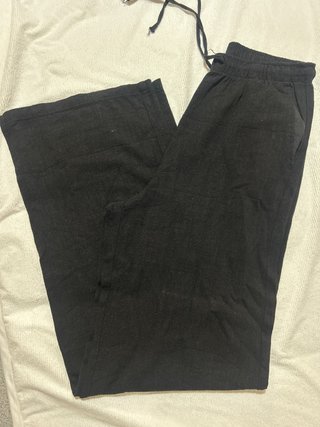 Pantalón de lino negro