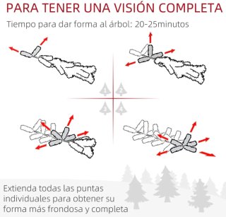 Árbol de Navidad 225cm con 706 ramas