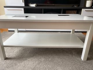 Mesa de centro extensible blanca