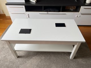 Mesa de centro extensible blanca