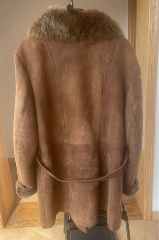 Chaqueta de piel marrón chocolate