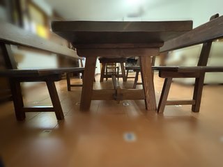 Mesa de Pino con Bancos