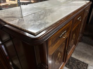 Mueble Aparador/Recibidor Antiguo Madera y Cristal