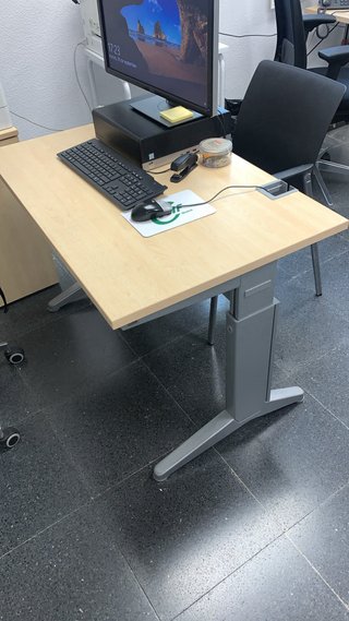 Mesa escritorio madera y metal
