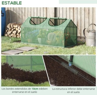 Invernadero de Jardín con Ventanas Enrollables