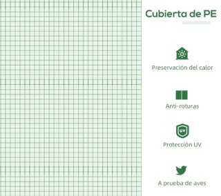 Invernadero de Jardín con Ventanas Enrollables