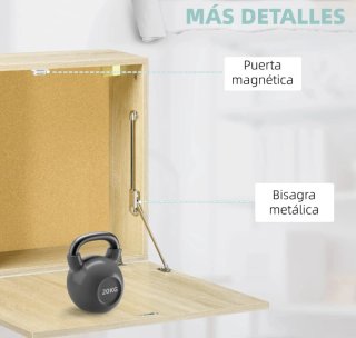 Escritorio Flotante con Estantes