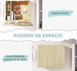 Escritorio Flotante con Estantes