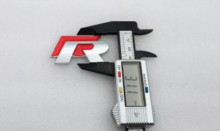 EMBLEMA LOGO VOLKSWAGEN VW R ROJO 55MM X 30MM