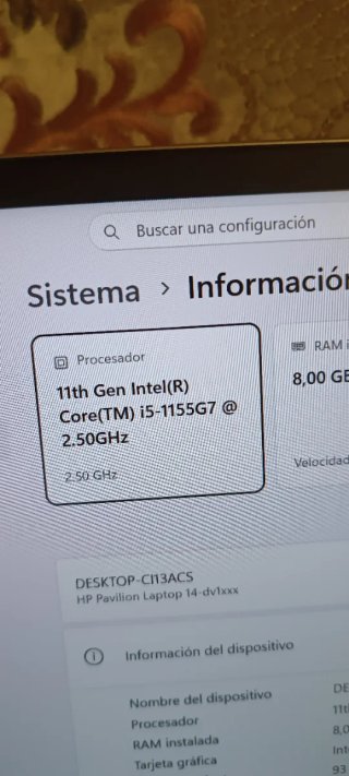 Portátil HP Pavilion 14 i5 11ª Gen
