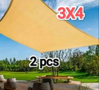 2 toldos de 4x3 beige para exterior.