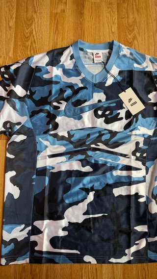 Supreme Nike Football Jersey Blue fw26