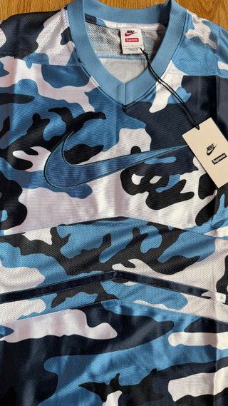 Supreme Nike Football Jersey Blue fw26