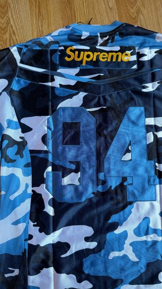 Supreme Nike Football Jersey Blue fw26