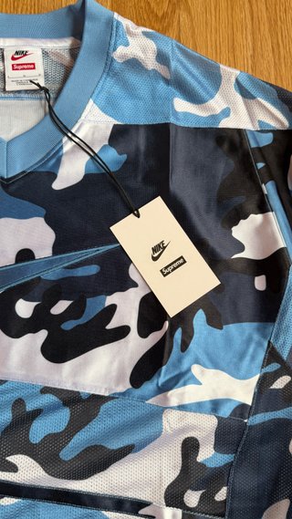 Supreme Nike Football Jersey Blue fw26
