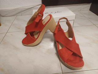 Sandalias Rojas Tacón
