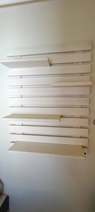 Estantería de Pared de Madera Blanca