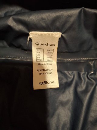 Chubasquero Quechua Talla 14 Azul marino unisex