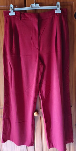 Pantalones Zara Tiro Alto Rojos Talla XL
